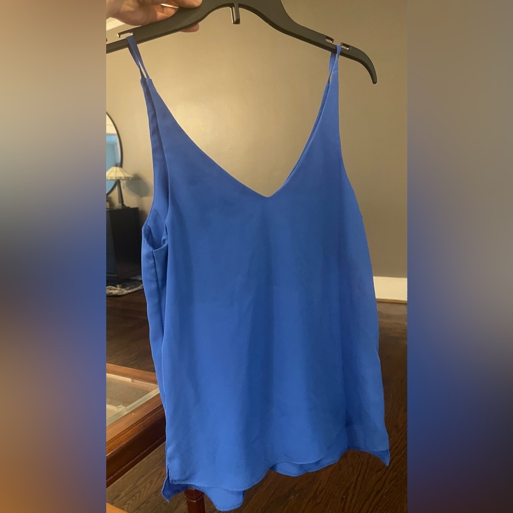Blue blouse spaghetti straps